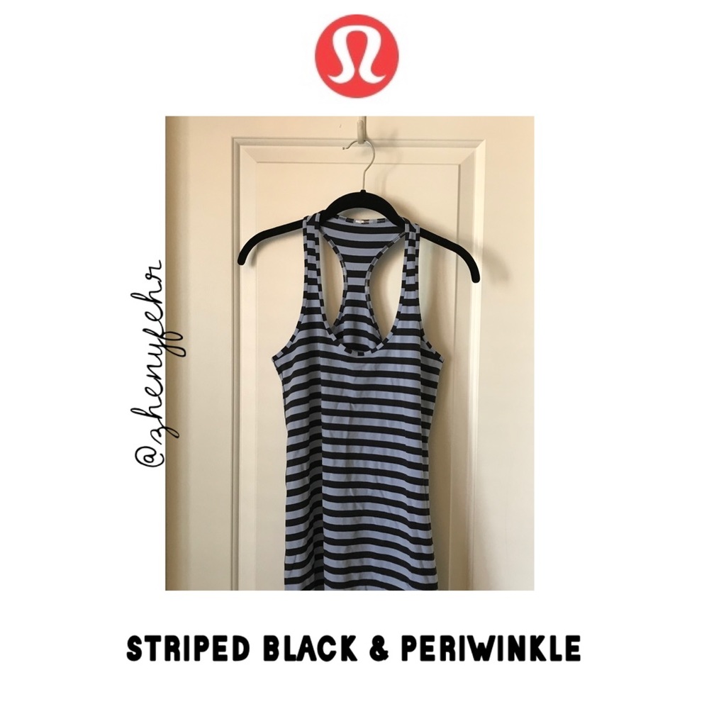 Lululemon racer-back tank top - black/periwinkle